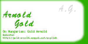 arnold gold business card